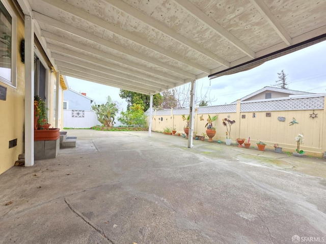 view of patio / terrace with a fenced backyard