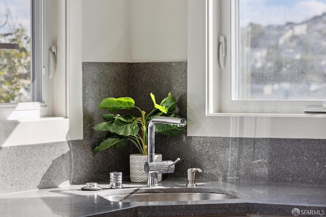 room details with sink and tasteful backsplash