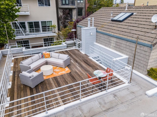 116 Alta St, San Francisco, CA 94133 - wooden deck featuring an outdoor hangout area