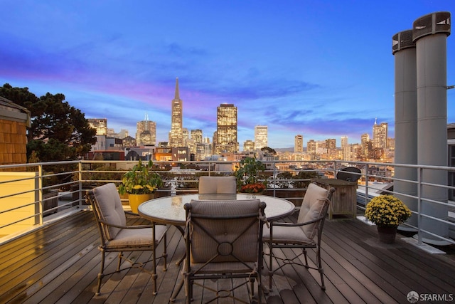 116 Alta St, San Francisco, CA 94133 - wooden deck featuring a view of skyline