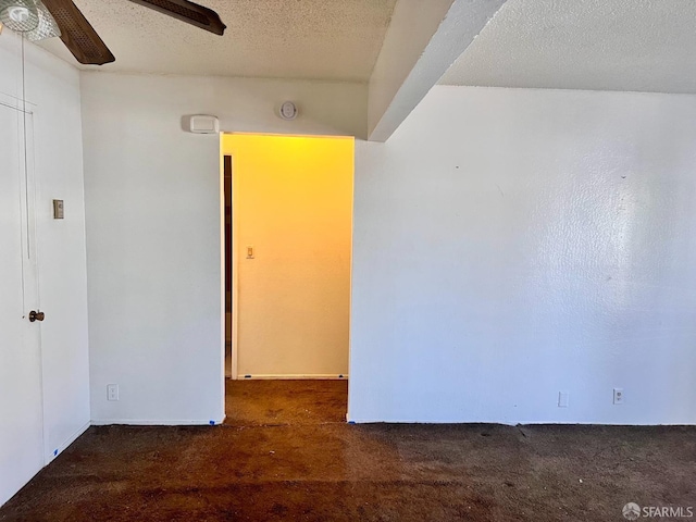 933 41st St, Oakland, CA 94608 - carpeted empty room featuring ceiling fan and a textured ceiling