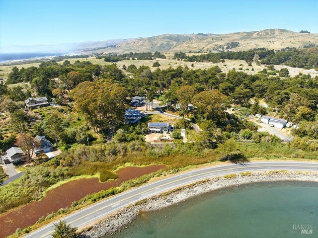 1685 Bay Flat Rd, Bodega Bay, CA 94923 - aerial view of property's location with a mountain backdrop