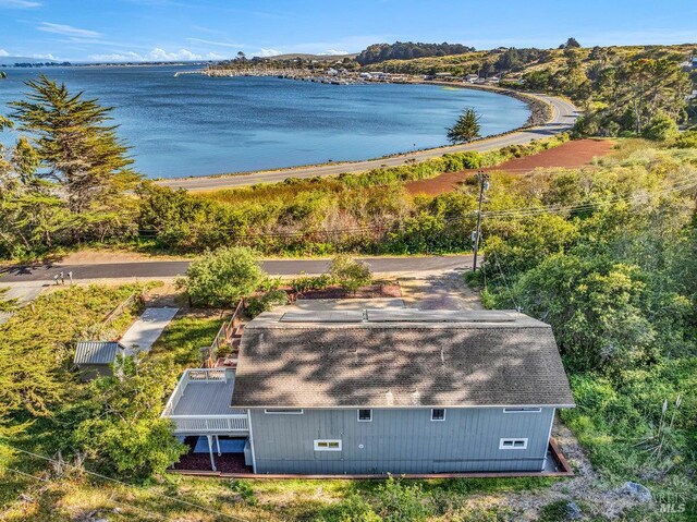 1685 Bay Flat Rd, Bodega Bay, CA 94923 - aerial view of property and surrounding area with a nearby body of water