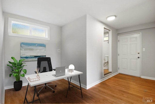 1685 Bay Flat Rd, Bodega Bay, CA 94923 - home office featuring wood finished floors and baseboards