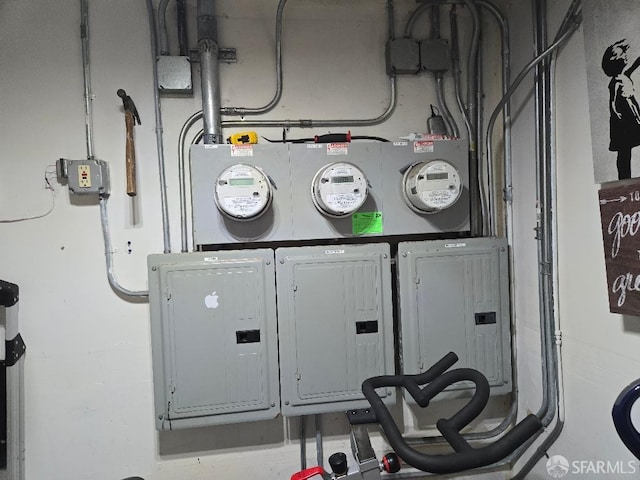 utility room featuring electric panel