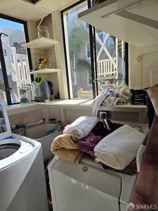 interior space featuring washer / dryer