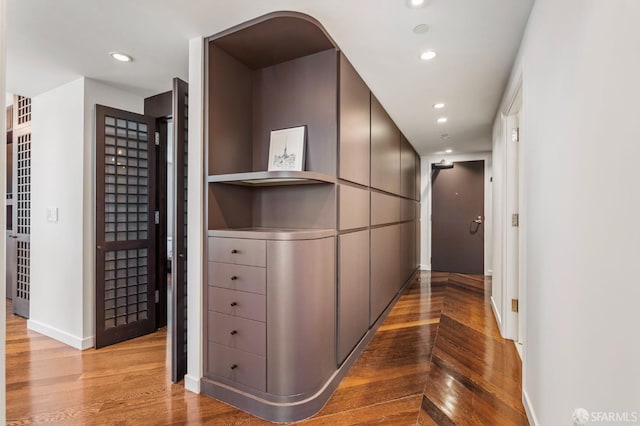 333 1st St Unit N1404, San Francisco, CA 94105 - hall featuring wood finished floors, recessed lighting, and baseboards