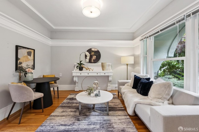 1250 Vallejo St Unit 2, San Francisco, CA 94109 - living room with wood finished floors and a tray ceiling