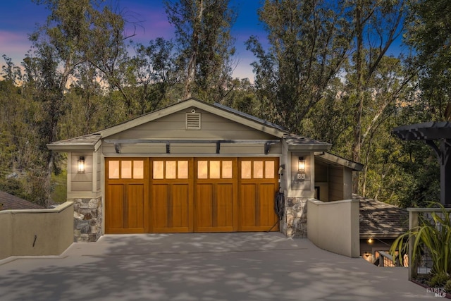 view of front of property featuring stone siding
