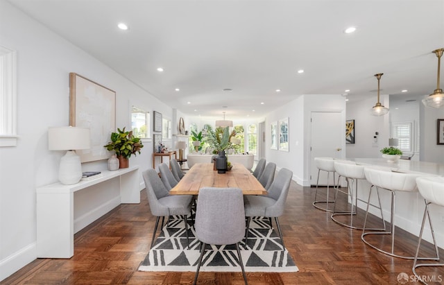 192 Yerba Buena Ave, San Francisco, CA 94127 - dining area with baseboards, plenty of natural light, and recessed lighting
