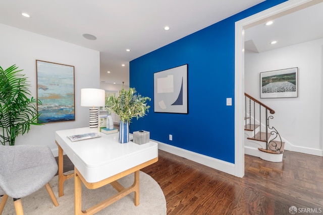 192 Yerba Buena Ave, San Francisco, CA 94127 - home office with recessed lighting, baseboards, and wood finished floors