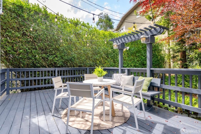 192 Yerba Buena Ave, San Francisco, CA 94127 - deck with outdoor dining space and a pergola