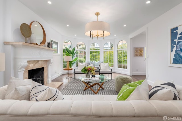 192 Yerba Buena Ave, San Francisco, CA 94127 - living room featuring wood finished floors, baseboards, recessed lighting, and healthy amount of natural light