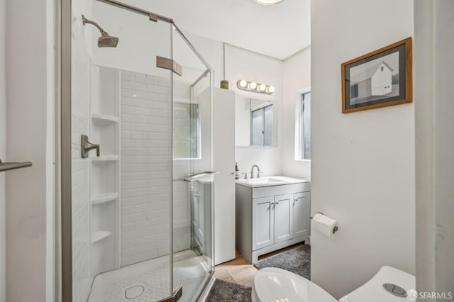 411 Clipper St, San Francisco, CA 94114 - full bath with a shower stall, toilet, and vanity