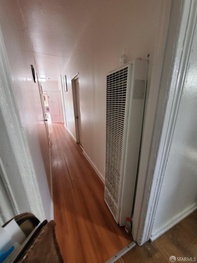 hall featuring dark hardwood / wood-style flooring