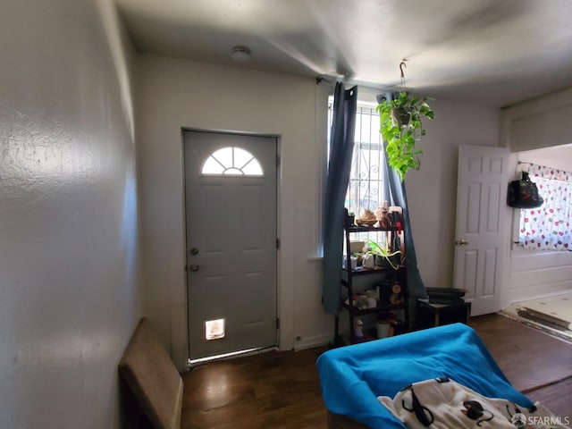 foyer featuring dark hardwood / wood-style flooring