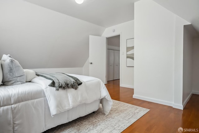 212 Kavanaugh Way, Pacifica, CA 94044 - bedroom with vaulted ceiling and wood finished floors