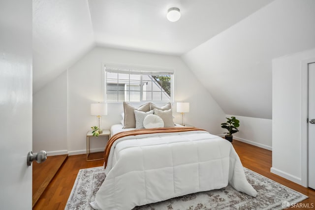 212 Kavanaugh Way, Pacifica, CA 94044 - bedroom with lofted ceiling and wood finished floors