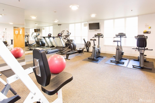 view of exercise room