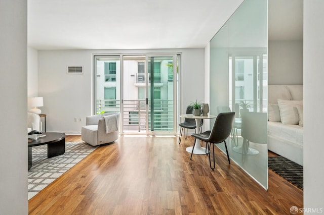 555 4th St Unit 636, San Francisco, CA 94107 - living area with wood finished floors