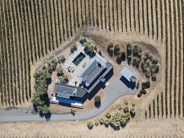 drone / aerial view featuring a rural view
