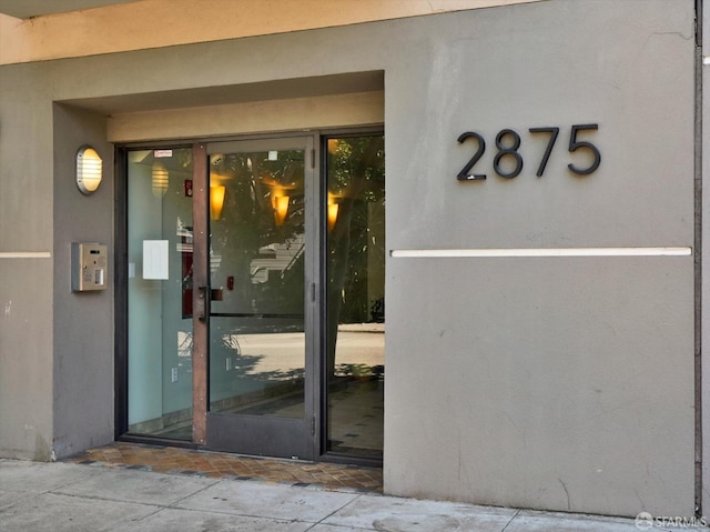 view of doorway to property