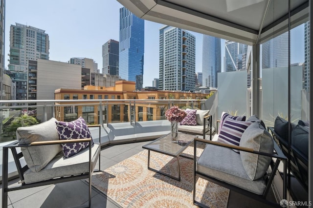 333 Beale St Unit 7G, San Francisco, CA 94105 - balcony featuring a city view and an outdoor hangout area