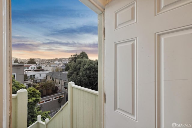 view of balcony