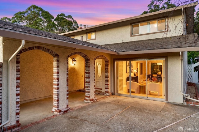 exterior space featuring a patio area