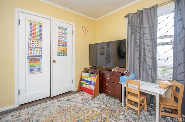 2383-2385 26th Ave, San Francisco, CA 94116 - office space featuring crown molding, plenty of natural light, and wood finished floors