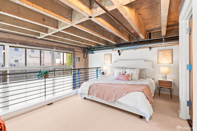 view of carpeted bedroom