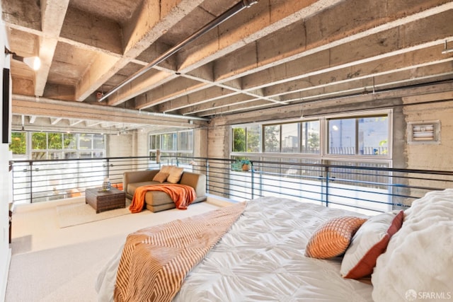 bedroom featuring multiple windows