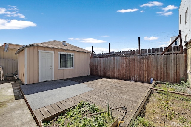 wooden deck with fence private yard
