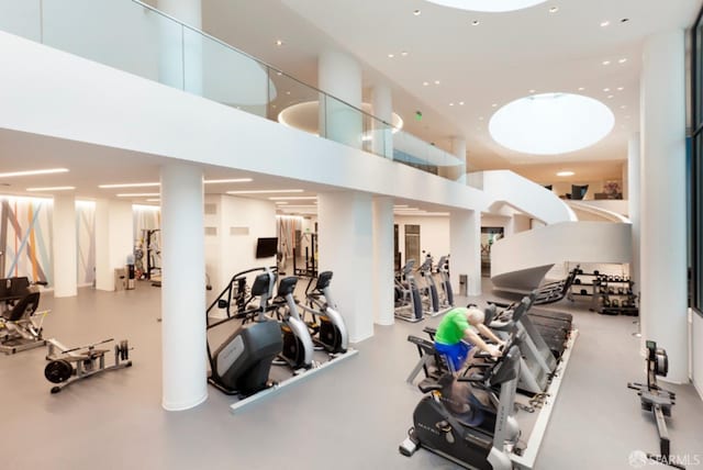 338 Main St Unit Ph36B, San Francisco, CA 94105 - gym with a towering ceiling