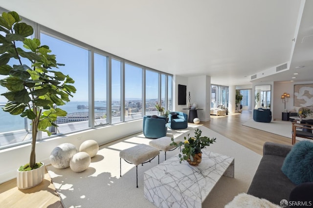 338 Main St Unit Ph36B, San Francisco, CA 94105 - living area with wood finished floors