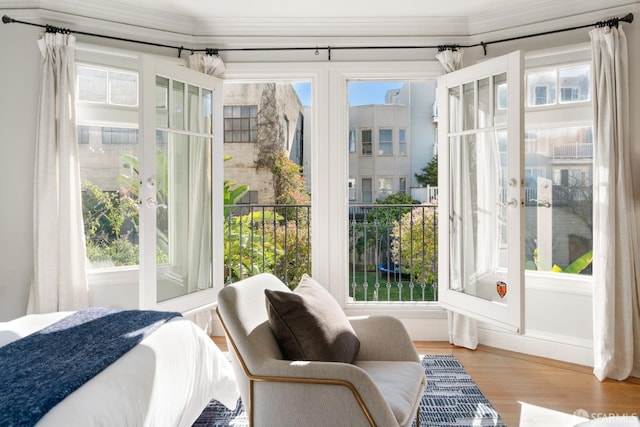 sunroom with french doors