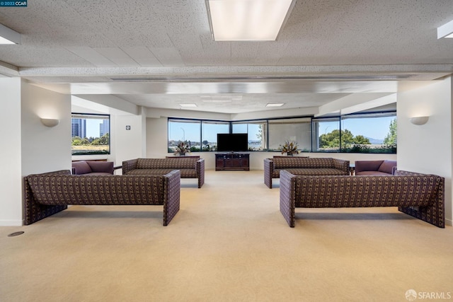 6363 Christie Ave Unit 1823, Emeryville, CA 94608 - living room featuring light carpet