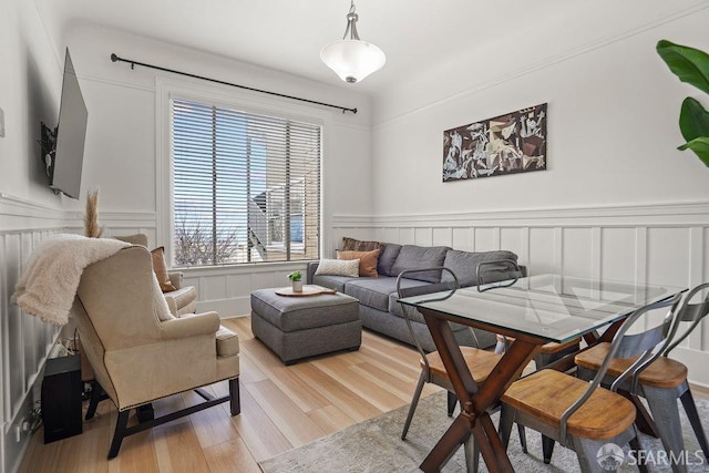 living room featuring light hardwood / wood-style floors