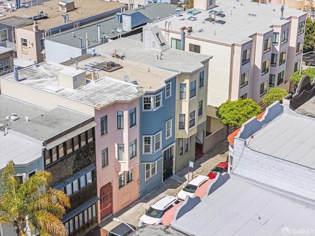 bird's eye view with a residential view