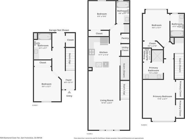 104 Diamond Cove Ter, San Francisco, CA 94134 - view of room layout