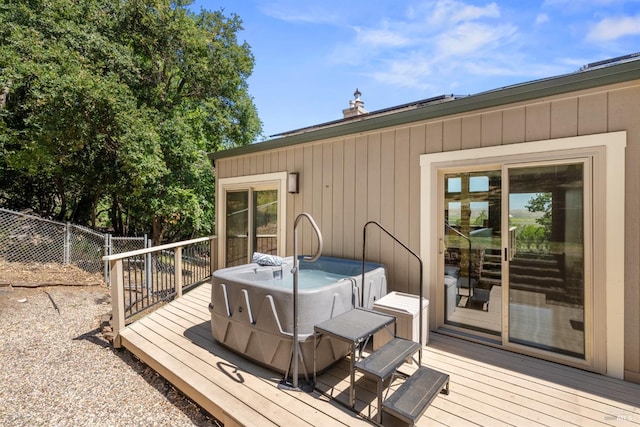 66 Bridge Rd, Novato, CA 94945 - wooden terrace with a hot tub