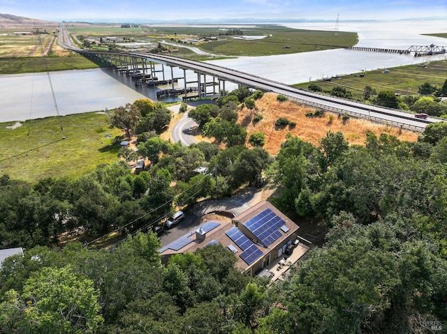 66 Bridge Rd, Novato, CA 94945 - drone / aerial view of a notable bridge and a nearby body of water