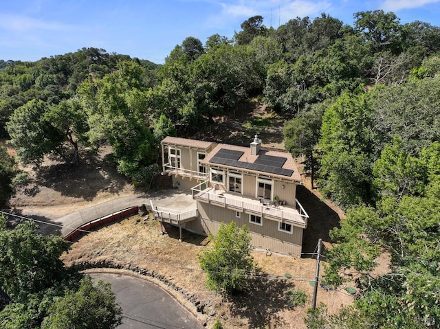 66 Bridge Rd, Novato, CA 94945 - aerial view of property and surrounding area featuring a heavily wooded area