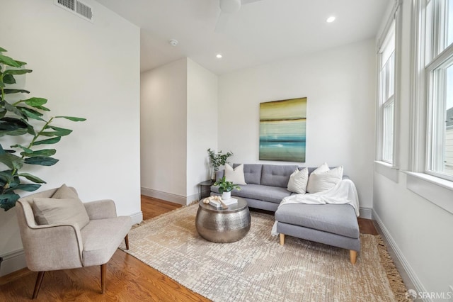 3511 23rd St Unit 1, San Francisco, CA 94110 - living area with wood finished floors and recessed lighting