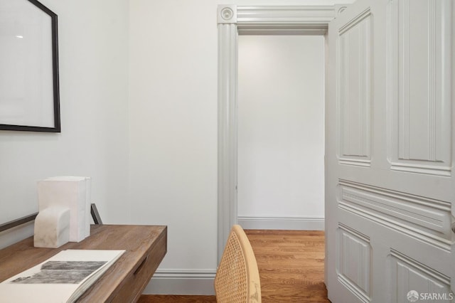 3511 23rd St Unit 1, San Francisco, CA 94110 - bathroom with wood finished floors and baseboards