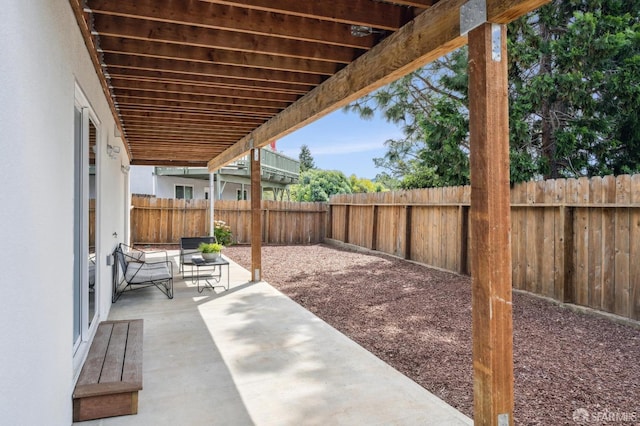 view of patio / terrace featuring a fenced backyard
