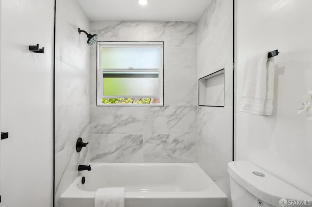 bathroom with  shower combination and toilet