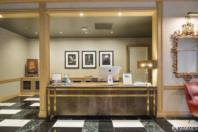 view of reception area