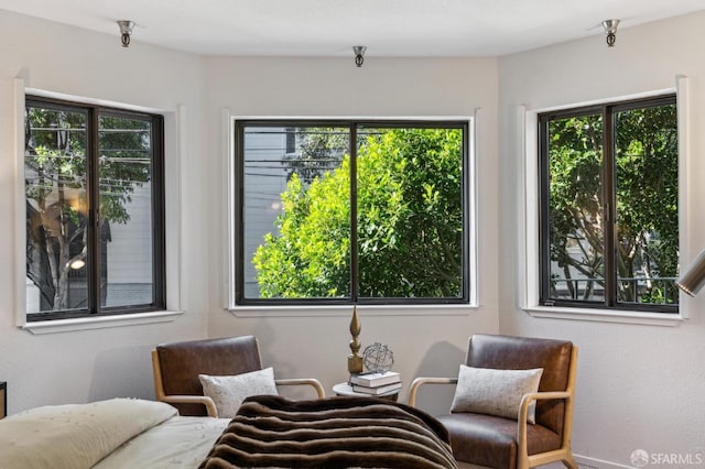 sitting room with plenty of natural light