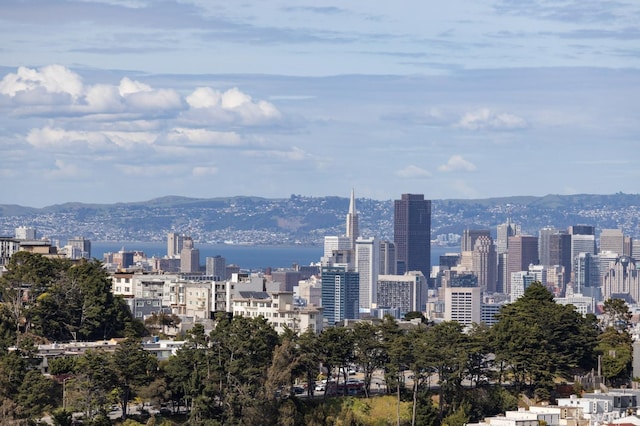 view of city featuring a mountain view